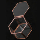 Geometric Glass Terrarium Box Jewelry Box Glass Succulent Plant Pot Deco He P2V7