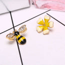 Fashion Honeybee Flower Dangle Stud Women Earrings Statement Jewelry Accessori_