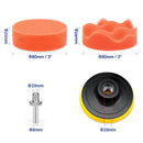 Sponge Wheel Parts Car Polishing Buffer Pads Set With Drill Adapter Waxing