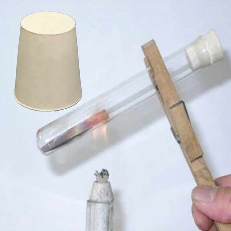 10 PCS Laboratory Solid Rubber Plug Stoppers Bungs Flask Tapered Tube Plugs