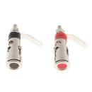 2pcs Terminal Loudspeaker Pole Clamp Connection Terminal Red & Black, Easy to