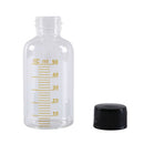 1pcs 50ml Scale lab glass vials bottles clear containers with black screw cap M&