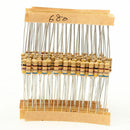 1000pcs 100 Values 1/2W Carbon Film Resistors Assortment Kits 1ÃŽÂ©~10MÃŽÂ©