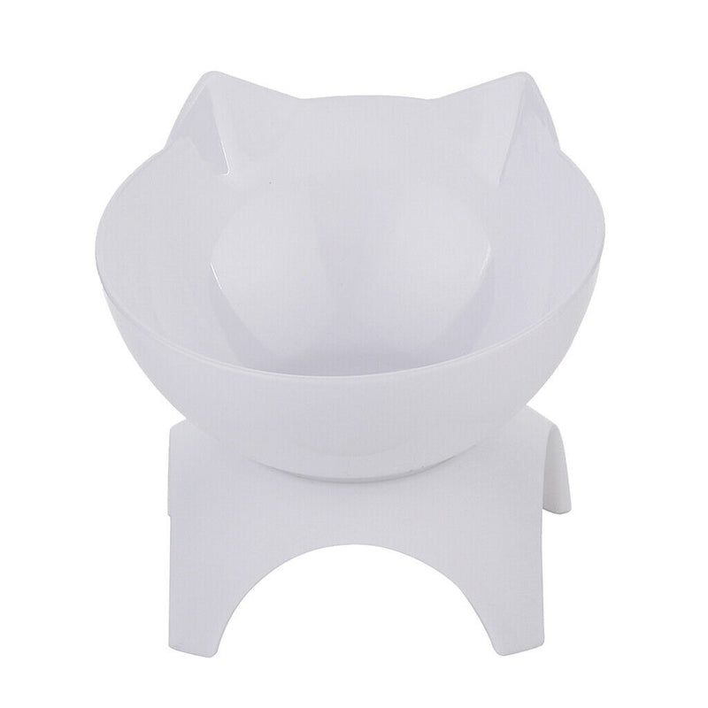 2Pieces Cat Elevated Food Water Bowls Raised Container w Elevated Stand