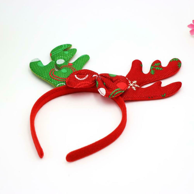 Creative Xmas Bow Antler Headband Hair Hoop Girl Decor Party Costumes Prop