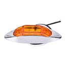 2x 12V Amber 3LED Side Marker Lamp Clearance Light Fish Shape Truck Van Trail`3C