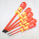 4Pcs Flat Insulated Screwdriver Made Of Steel Material Covered By Plastic