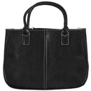 Fashion Woman Ladies Class PU Leather Satchels Tote Purse Bag Handbag - Bla