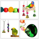 Parrot Bird Toys Pet Bird Cage Hanging Bell, Colorful Chowing Hanging Swing