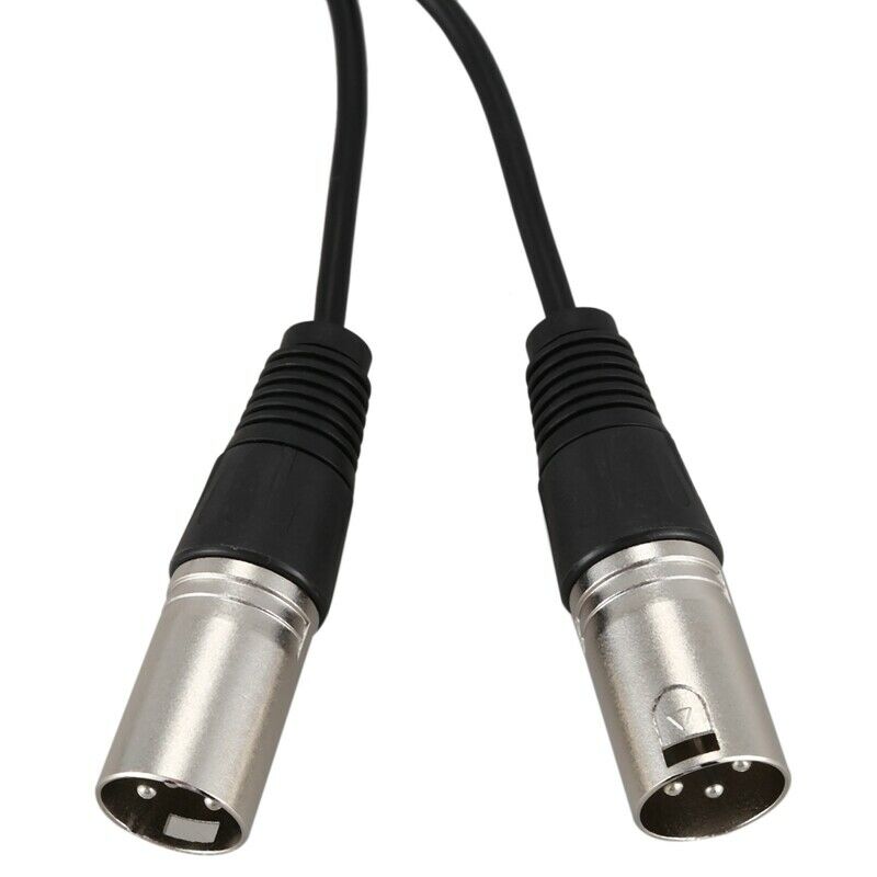 New 3pin XLR FEMALE jack to dual 2 MALE plug Y SPLITTER cable adaptor 1 ft