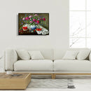 Diamond Painting Cross Stitch Rhinestone Mosaic (WLL1437 Desktop Flowers) A