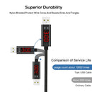 Fast Charging Smart Micro USB Data Sync Cable 3ft Nylon Braided for