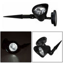 4-LED Solar Spot Light Outdoor Garden Lawn Landscape LED Spotlight Pat UYT