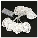 10 LED Love Heart String Fairy Light Bedroom Wedding Party Decor Warm White