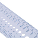 2 x Knitting Gauge Ruler Plastic Needle Size Inches/cm Weaving Tools Tool OZ