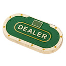 Metal Oval Poker Dealer Button Poker Chip Pressing Poker Card Guard Protection