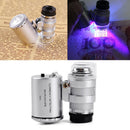 60X Magnifying Magnifier Microscope Jeweler Eye Jewelry Loupe Loop Led Light Ew