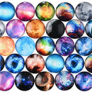 10pcs/lot Mix Color Glass Cabochon Flat universe Starry sky DIY Handicraft  A9S8