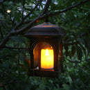 Retro Solar Candle Lantern Outdoor Path Garden Lawn Solar Hanging Light Gar Z3S4