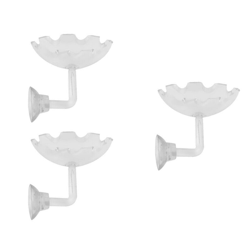 3-pieces Shrimp Feeding Dish Bowl Acrylic Flower Design Aquarium Tray Water Food