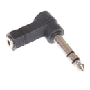 6.35mm Male to 3.5mm Female Right Angle Stereo Audio Adapter 90 Degree ConveBSE