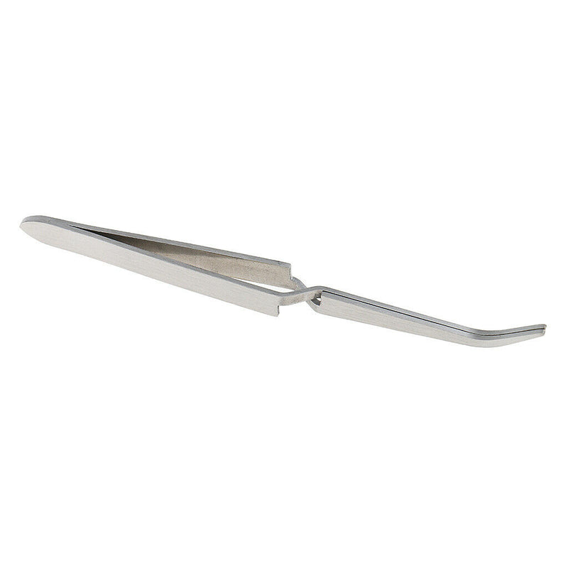 Stainless Steel Angle Tipped C Curve Manicure Nail Polish Pincher Tweezer