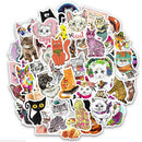 50Pcs/bag Cute cat stickers DIY scrapbooking suitcase laptop car stickerOZ