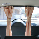 2 Pcs Beige VIP Car Van SUV Window Curtain UV Sunshade Visor Kit Universal SSJ