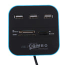 3xUSB HUB + All-in-1 Card Reader High Speed and 3 Ports USB2.0 HUB for PC