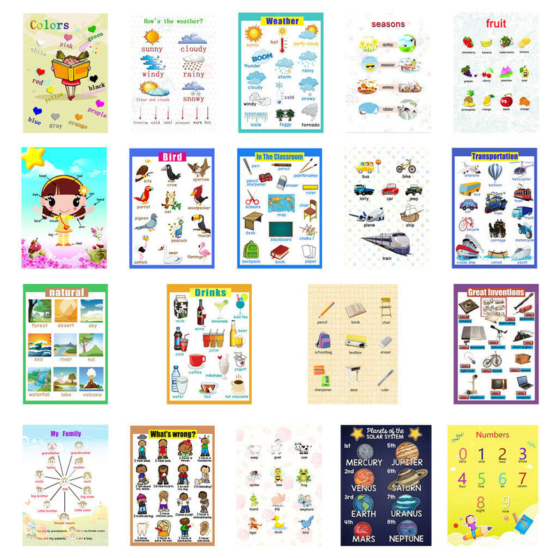 Number~Kids Fun Early Learning Educational Preschool Poster Charts