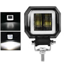 Boat Motorcycle Waterproof Angel LED Spotlights Headlight Work Light Square