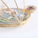1X(1Pc Hand Woven Bug Proof Basket Dustproof Picnic Basket Handmade Fruit V