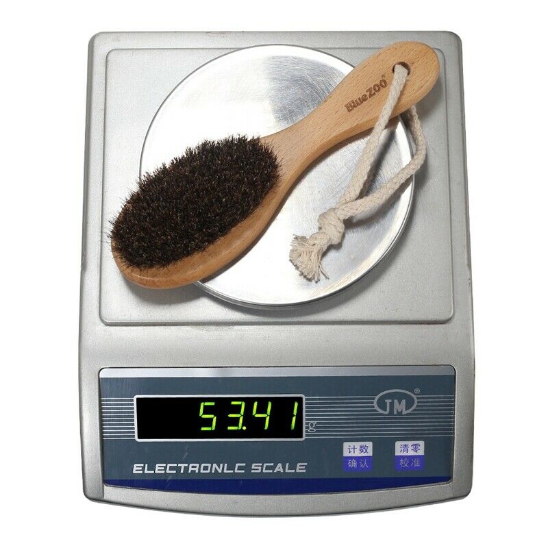 Bluezoo Men Boar Hair Bristle Beard Mustache Brush Hard Oval Wood Male Brus U7M7