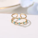 Adjustable Women Ladies Copper Ring Personalized U-shaped Exquisite Rings N N3B1