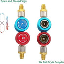 R134A Quick Coupler Connector Adapter, Freon Charging Refrigerant Kit ,Tap