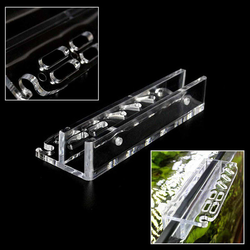 Acrylic Water Plant Tool Maintenance Side Holder Aquarium Tank Tweezer Holder ME