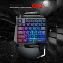 One Handed Gaming Keyboard Portable Keypad USB Gameboard Notebook Assembly