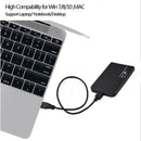 2.5in USB3.0 Ultra Thin SATA SSD HDD Hard Drive Dock Enclosure Case(Black)