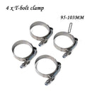 4 x 95-103MM Stainless Steel T- Clamps Turbo Intake Silicone Hose Pipe Clamp