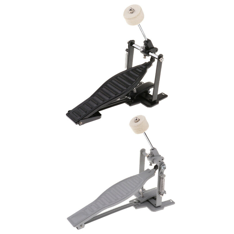 Single Spring Bass Drum Pedal with Drum Wool Beater for Children Gift - Black
