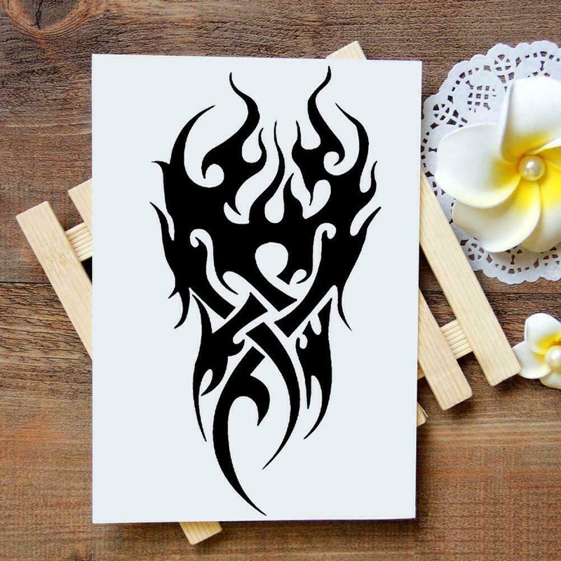 Removable Men's Temporary Tattoo Waterproof Totem Body Art Stickers Arm Leg F2P8