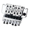 6 String Durable Tailpiece Double Tremolo Bridge Saddle Replace Parts Chrome