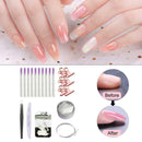 10pcs/pack Fiberglass Extension with Clear Liquid Building Gel Nail Art Tool Kit