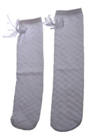 Girls Kid High Socks Lovely Bow Knee Stockings Age 3-10Y white