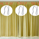 100 Pack Metal Curtain Hooks Drapery Hook Pins with Clear Box for Window Cu R5A2