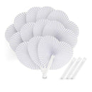 Set of 24 Handheld Fan Paper Folding Heart Shaped round fans for paper fans