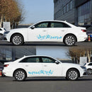 1 Pair Car Stickers Natural Flower Vine Auto Body Styling Decals (Blue)