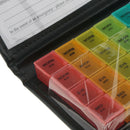 Plastic Pill Box Weekly Medicine Tablet Capsule Storage Case with Cutter Set