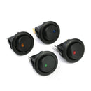 4Pcs Waterproof ON/OFF Car 12V 20A Round Rocker Dot Boat LED Light Toggle Switch