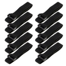 20pcs Black Cable Ties Straps Reusable Hook Loop Wire Strap Tie Management
